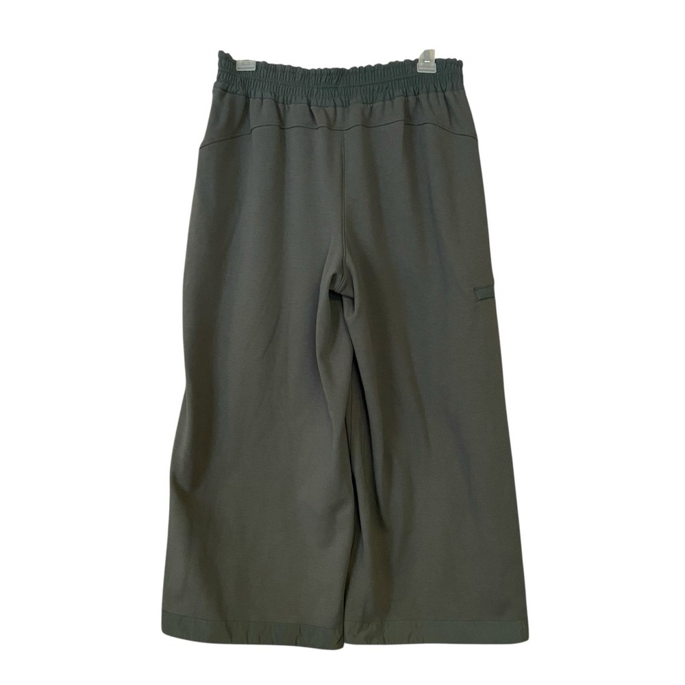 Athleta Triumph Hybrid‎ Wide Leg Crop Pants Women's Bali Green Size small - Picture 2 of 9